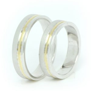 Classic Two Tone Wedding Rings